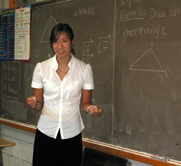 Annie teaching math