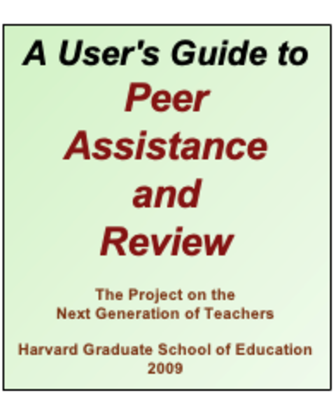 Cover to A User's Guide to Peer Assistance and Review
